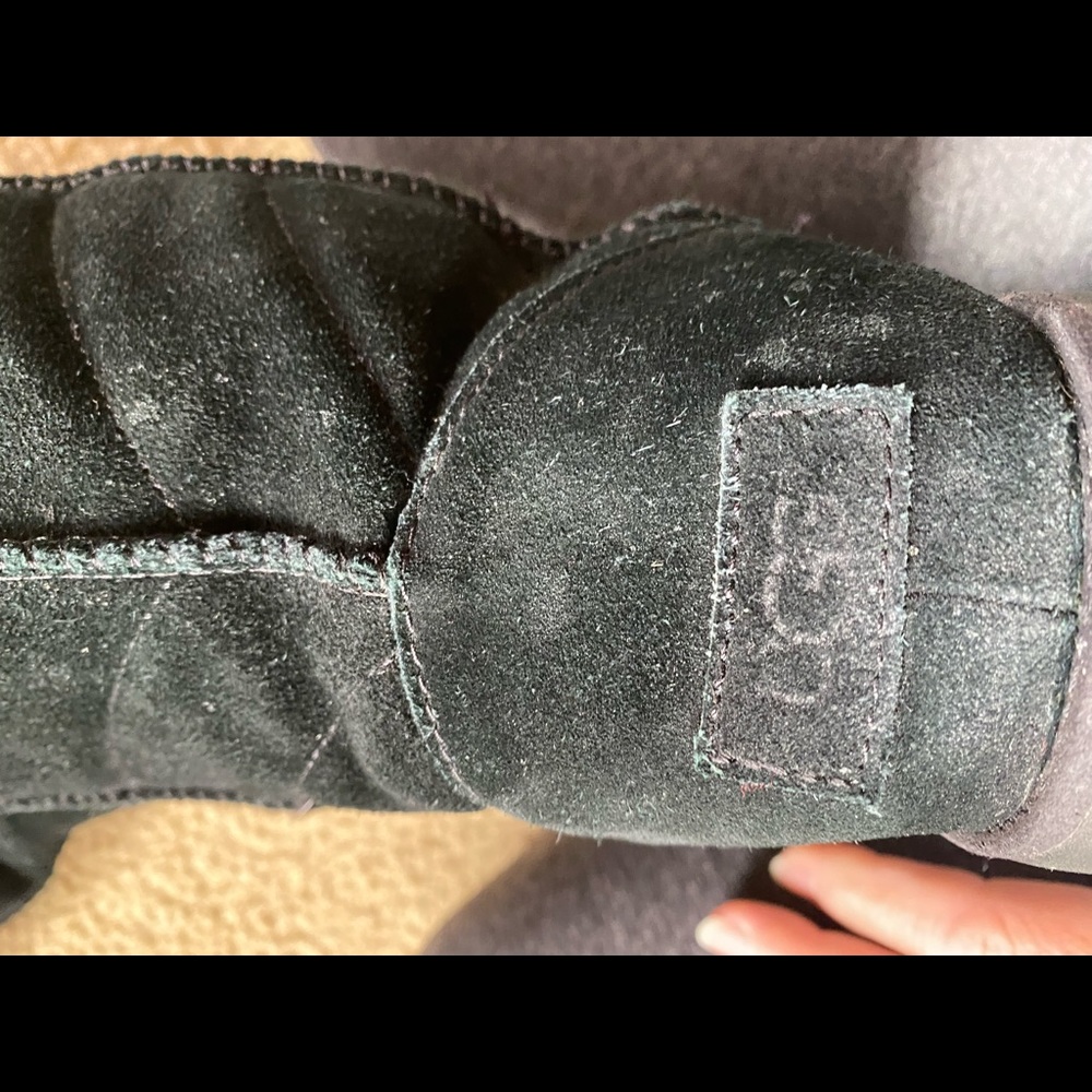EUC UGG Rosalind pull on black tall boots-toscana silver gray/black fur cuff. - Picture 10 of 14
